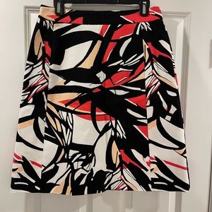 Hugo Boss Viphima Floral Print A-Line Skirt